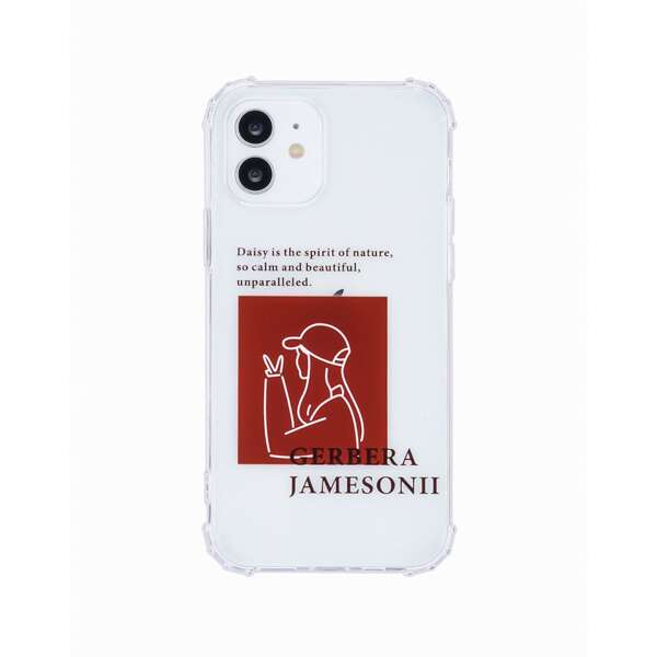 

Line Girl Print Clear iPhone Case, Multicolor