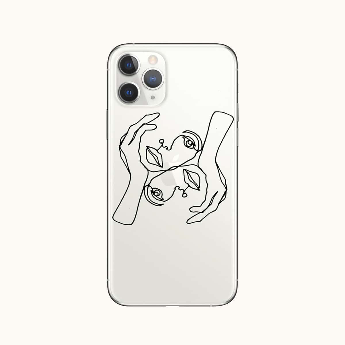 

Line Art Clear Phone Case