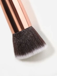 1 pieza Pincel de maquillaje Kabuki plano superior premium para base, mezcla, crema, polvo, rubor, esponjado y punteado, herramientas de maquillaje facial - Rosa - Ver 3