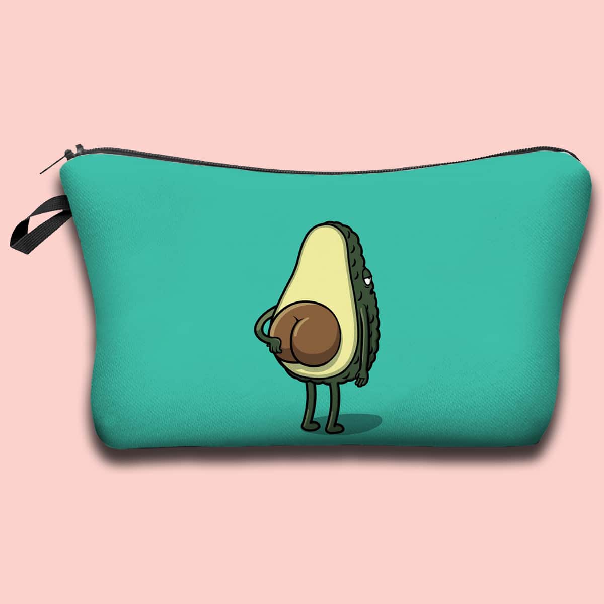 

Funny Avocado Makeup Bag, Green