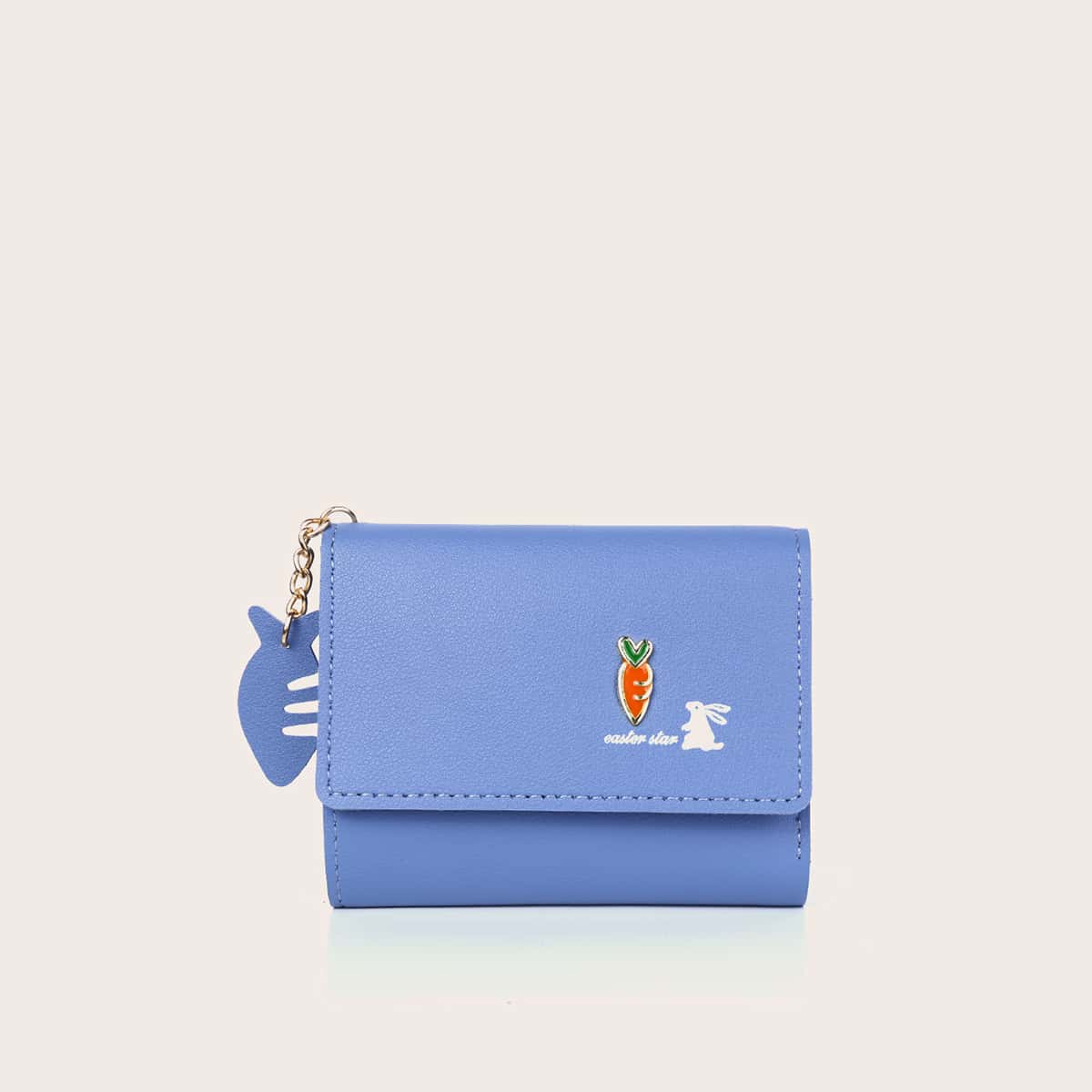 

Carrot Pattern Purse, Blue