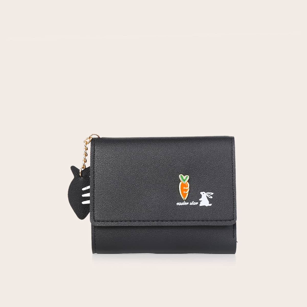 

Carrot Pattern Purse, Black