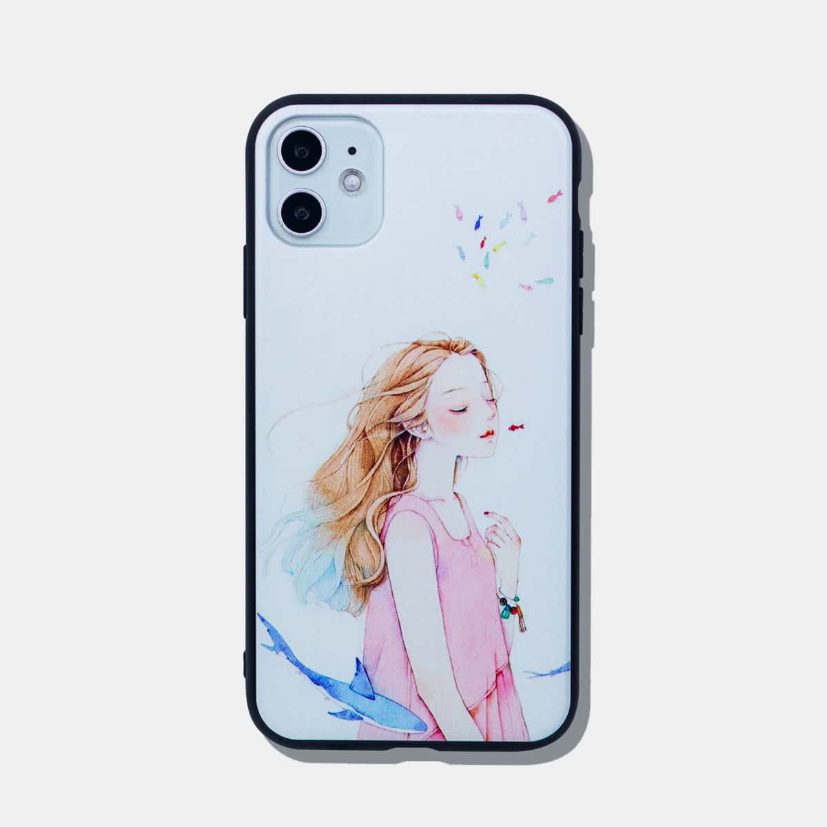

Girl Graphic iPhone Case, Multicolor