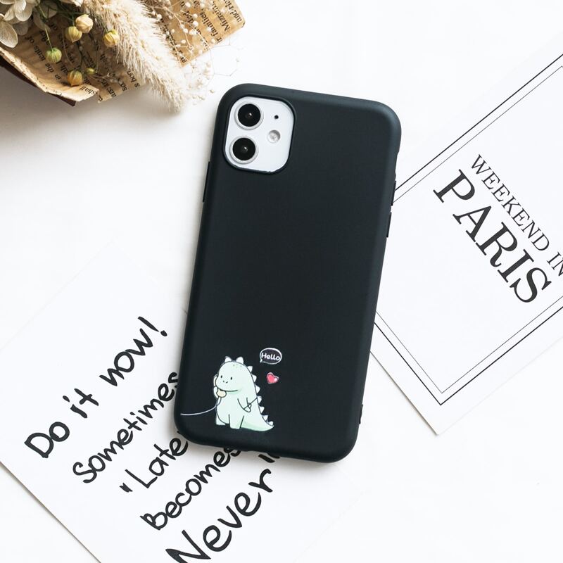 

Dinosaur Print iPhone Case, Black