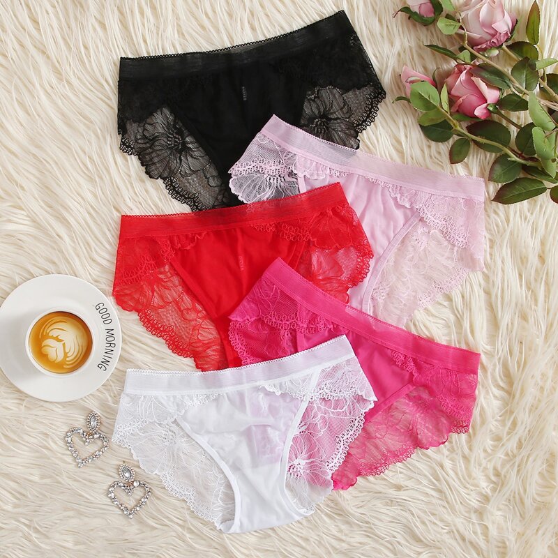 

5pack Lace Panty Set, Multicolor