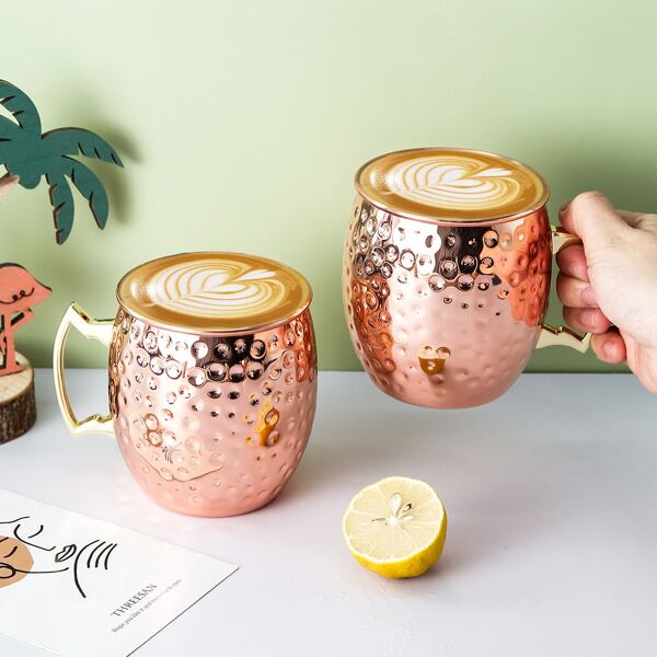 

1pc Stainless Steel Cup, Rose gold