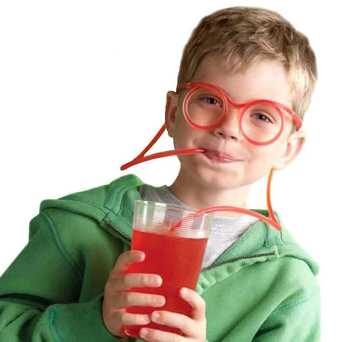

1pc Random Glasses Shaped Straw, Multicolor