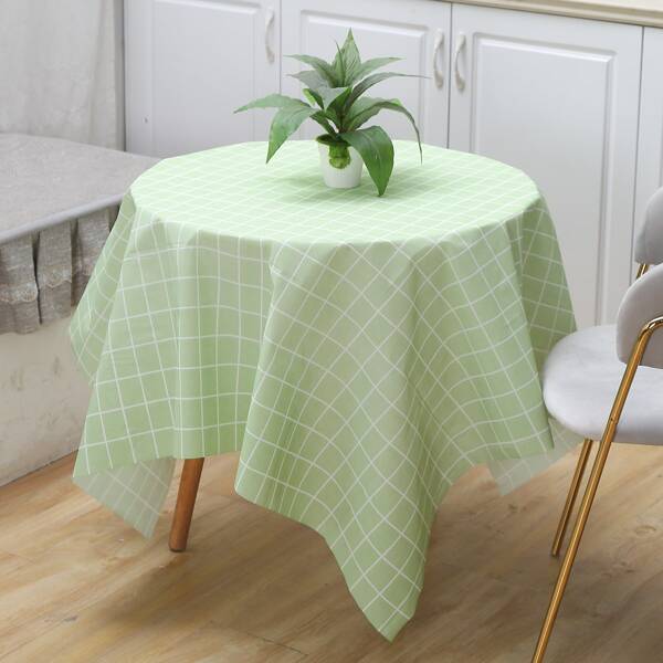 

Plaid Pattern Tablecloth, Green