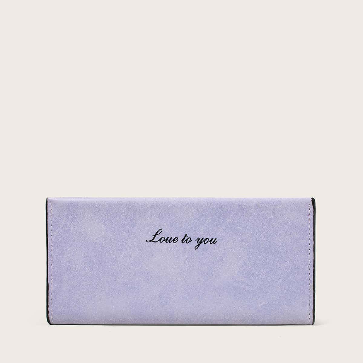 

Slogan Graphic Wallet, Purple