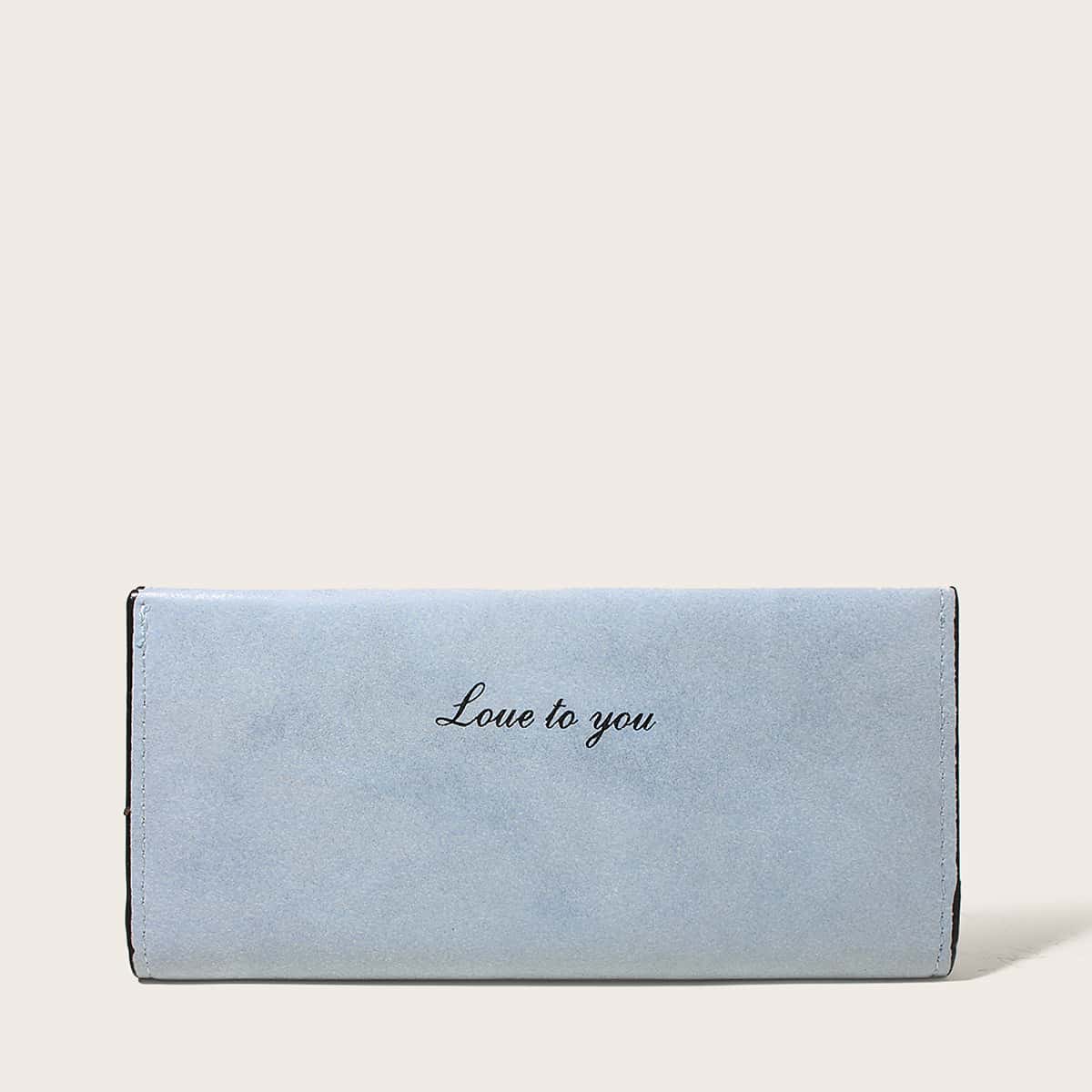

Slogan Graphic Wallet, Blue