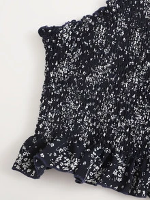 Áo hai dây Plus Size Thắt nút Tất cả trên in Boho - màu đen - Xem 3