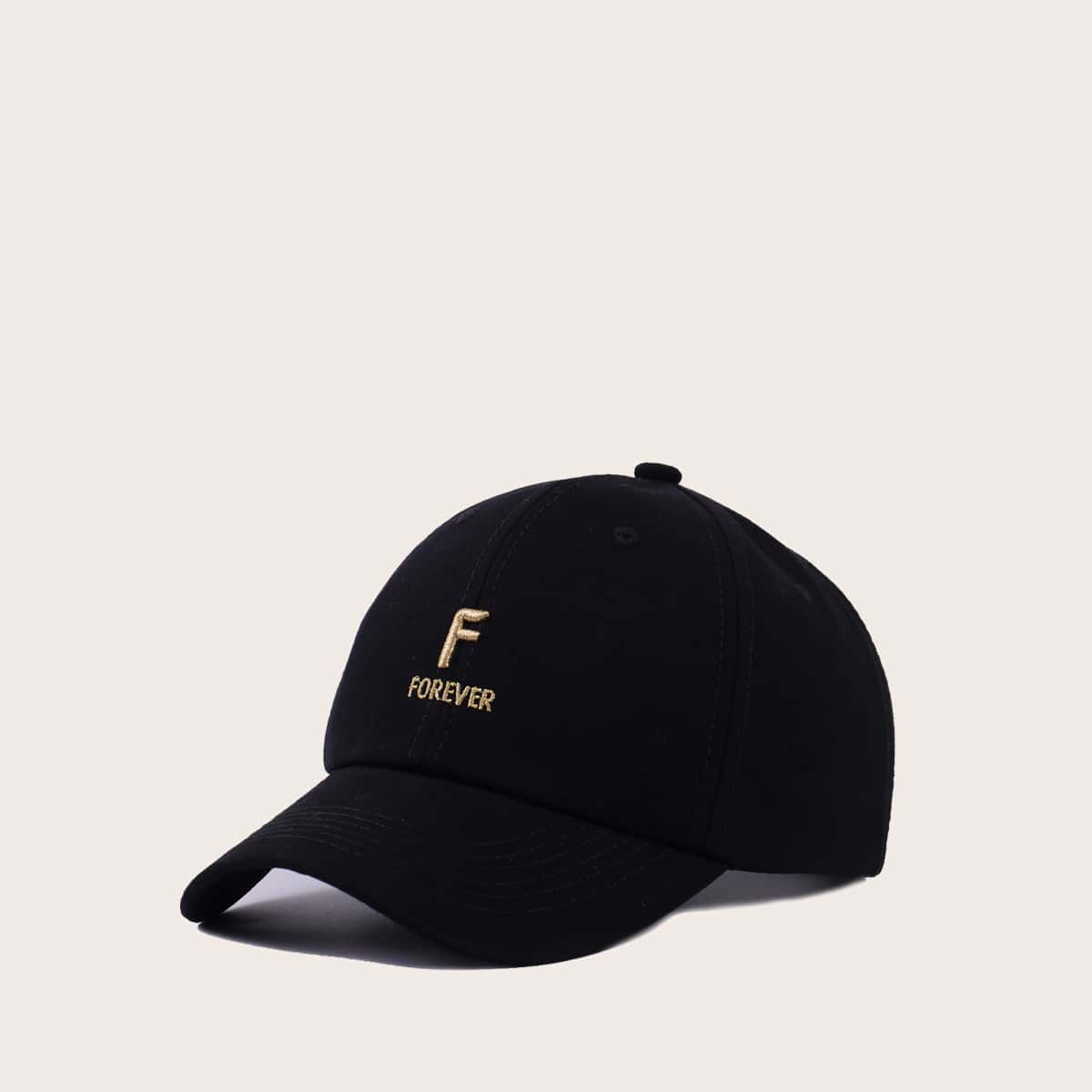 

Guys Letter Embroidery Baseball Cap, Black