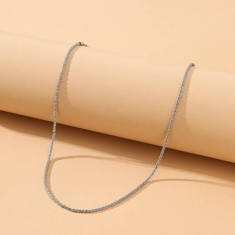 

Simple Chain Necklace, Silver