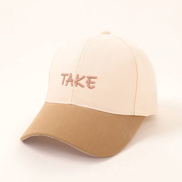 

Toddler Kids Embroidery Detail Baseball Cap, Beige