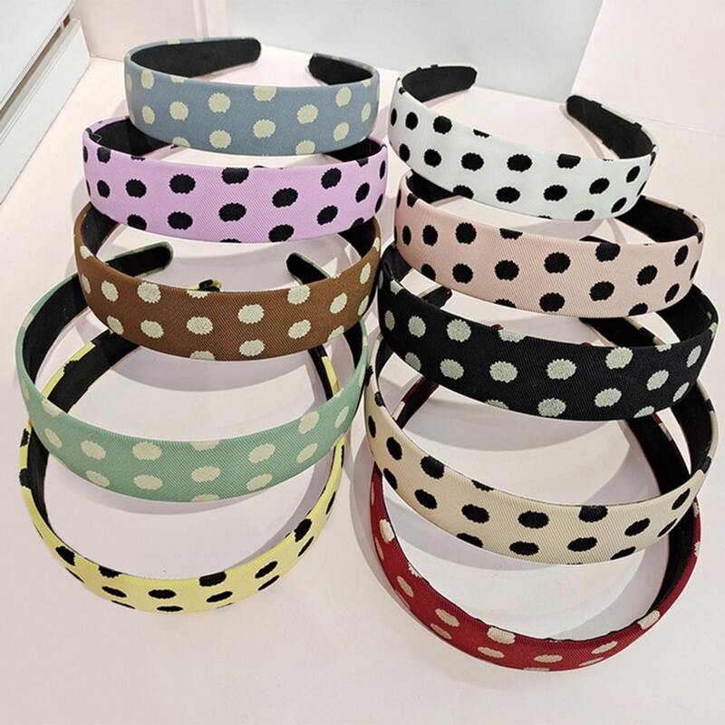 

1pc Random Color Polka Dot Headband, Multicolor
