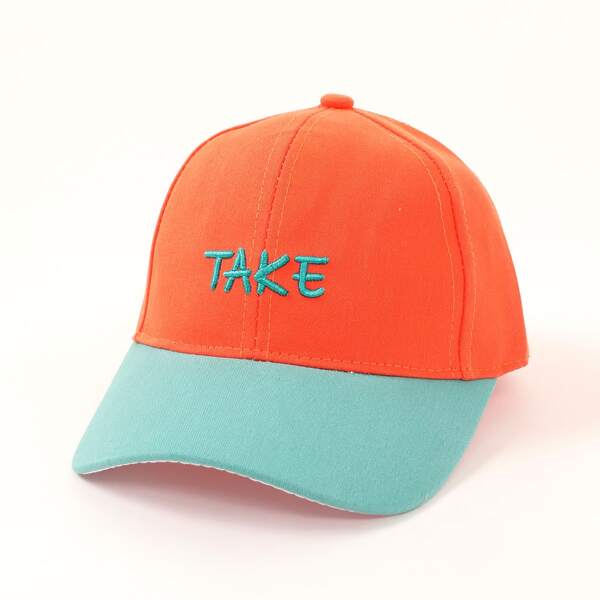 

Toddler Kids Embroidery Detail Baseball Cap, Orange