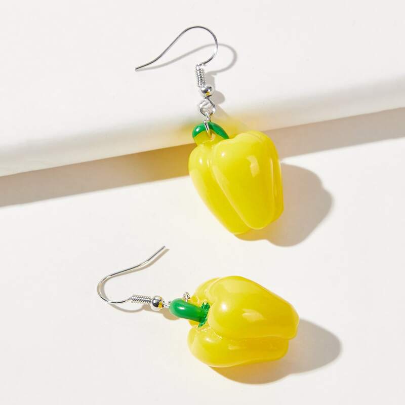 

Capsicum Design Drop Earrings, Yellow