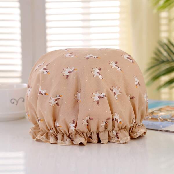 

Cartoon Unicorn Print Shower Cap, Khaki