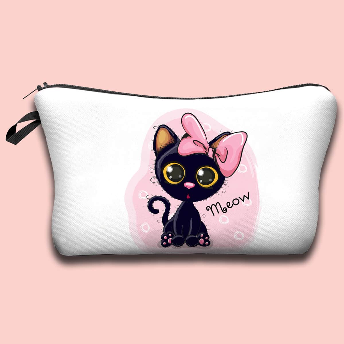 

Cute Meow Makeup Bag, White
