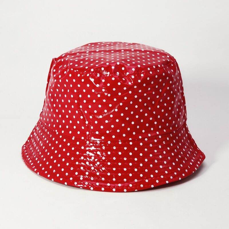 

Polka Dot Bucket Hat, Red