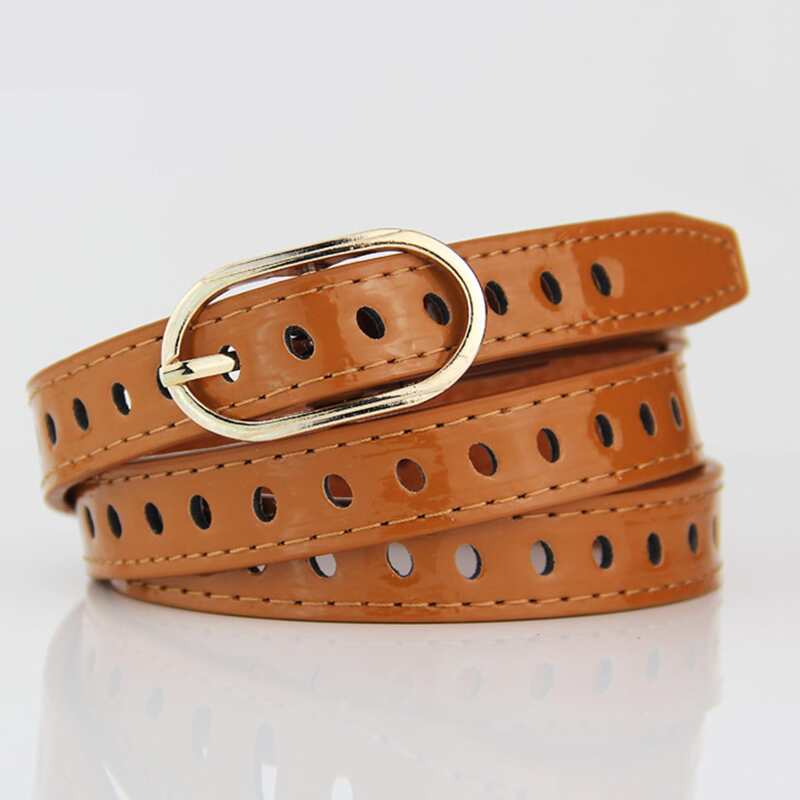 

Oval Buckle Belt, Brown