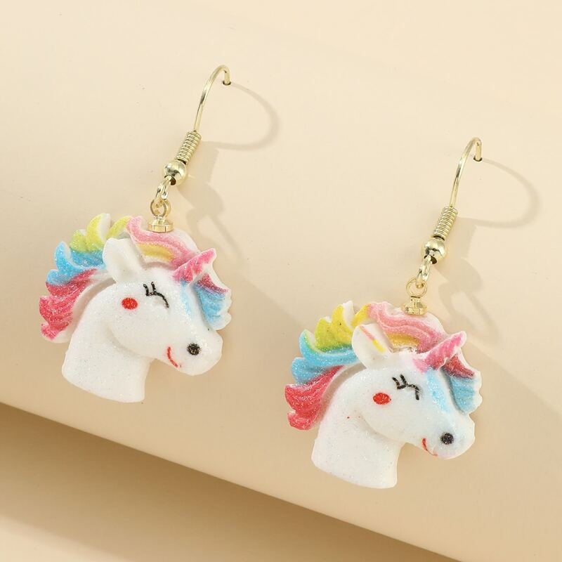 

Unicorn Drop Earrings, Multicolor