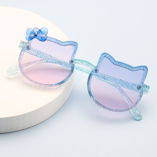 

Kids Cartoon Cat Design Frame Sunglasses, Multicolor