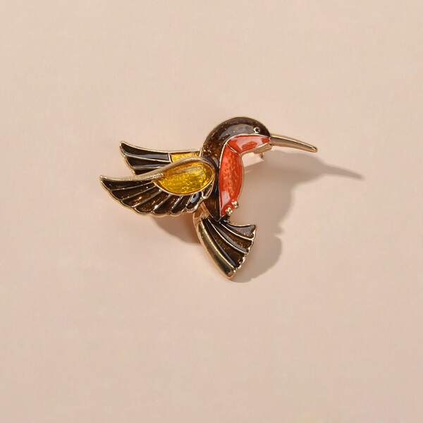 

Bird Design Brooch, Multicolor