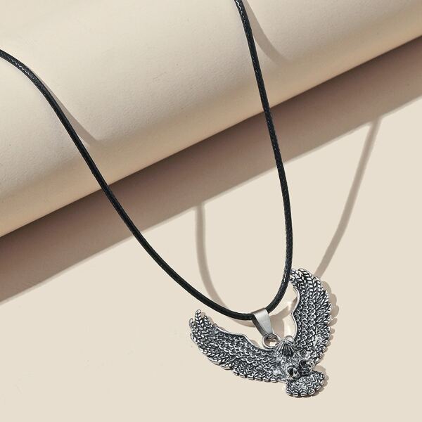 

Men Animal Pendant Necklace, Black