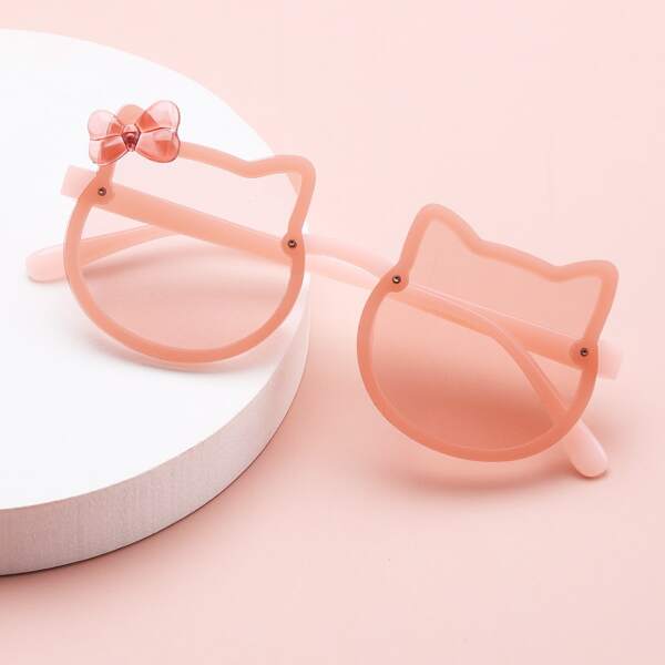 

Kids Cartoon Cat Design Frame Sunglasses, Baby pink