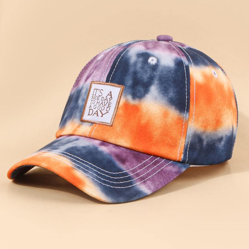 

Letter Tie Dye Baseball Cap, Multicolor