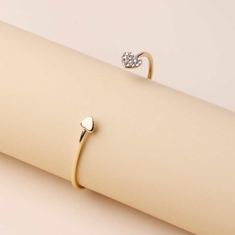 

Heart Cuff Bracelet, Gold
