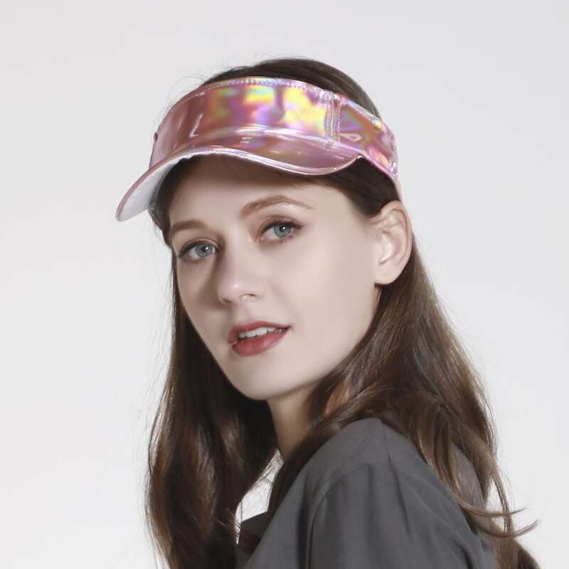 

Holographic Visor Hat, Pink