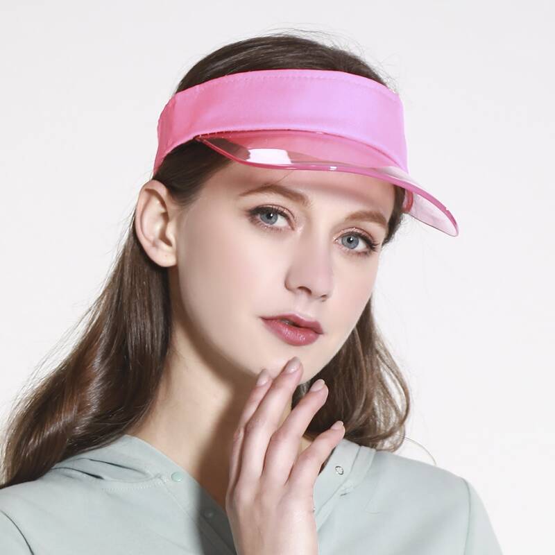 

Clear Brim Visor Hat, Pink