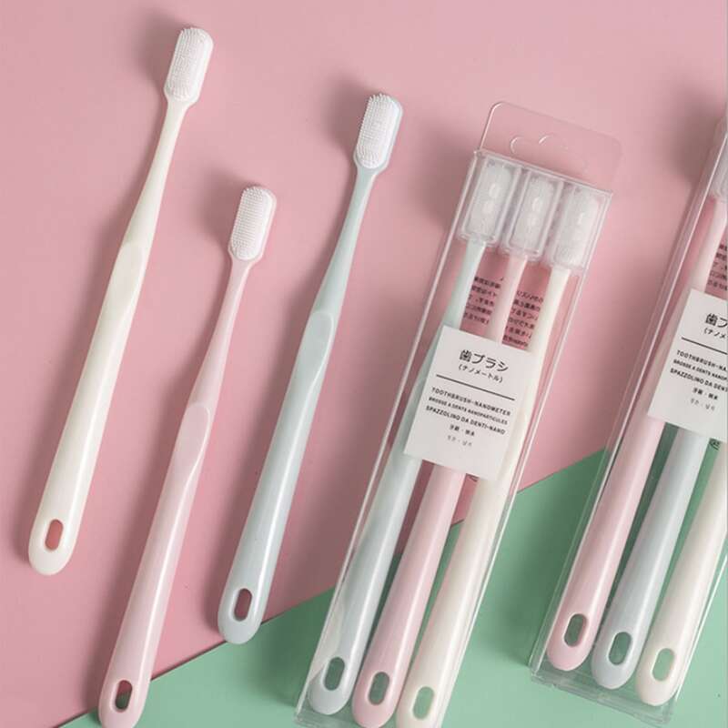 

3pcs Soft Toothbrush, Multicolor