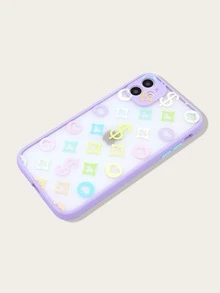 Dollar Pattern Contrast Frame Case Compatible With iPhone - Multicolor - View 2