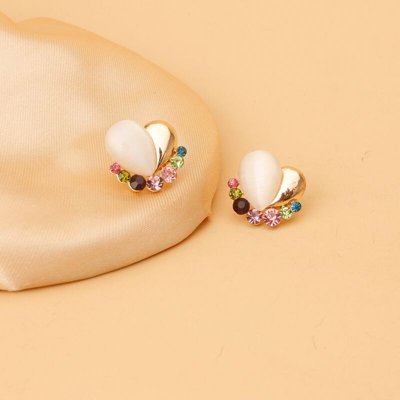 

Crystal Heart Stud Earrings, Multicolor