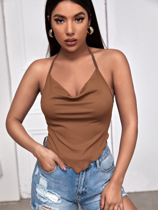 Firerie Bandana Top mit rundem Kragen und Band hinten