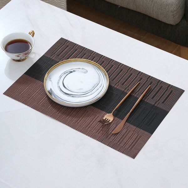 

1pc Color Block Placemat, Multicolor