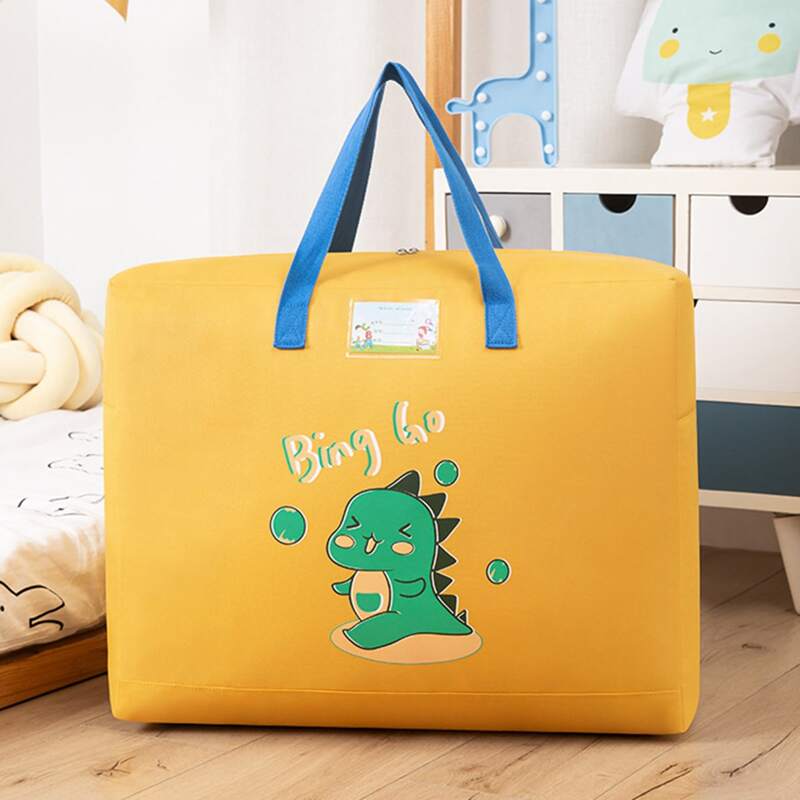 

Cartoon Dinosaur Print Quilt Storage Bag, Yellow