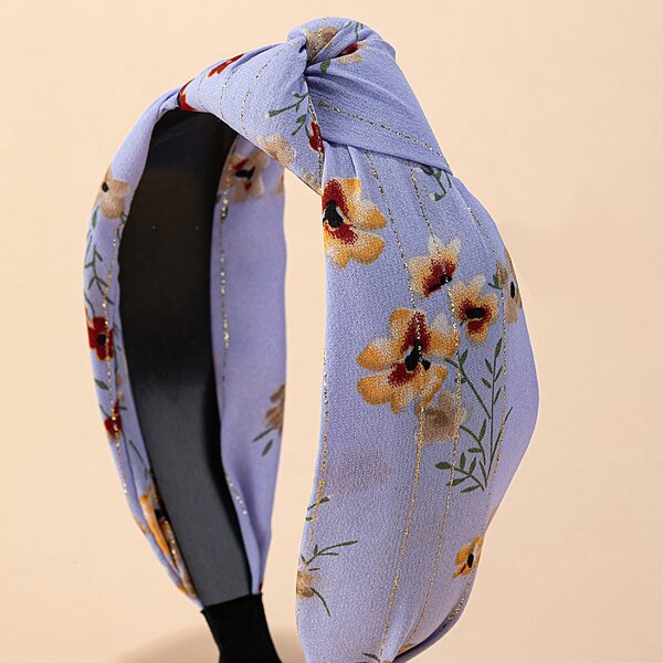 

Flower Print Knot Hair Hoop, Multicolor