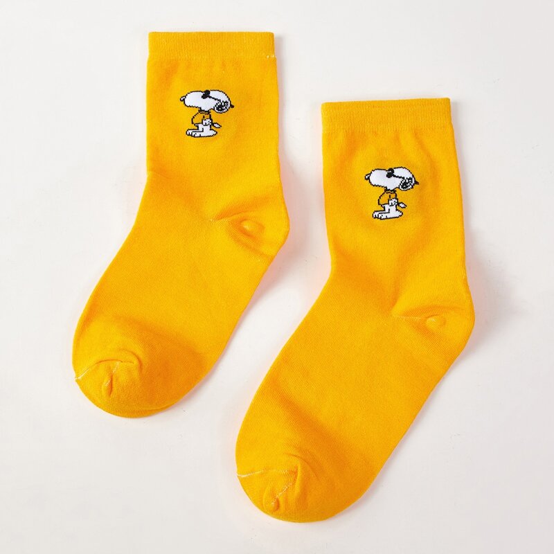 

Cartoon Crew Socks, Yellow