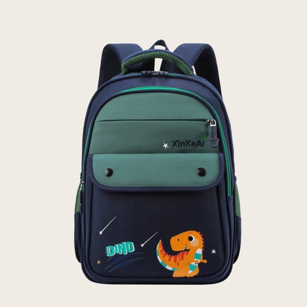 

Boys Dinosaur Graphic Backpack, Navy blue