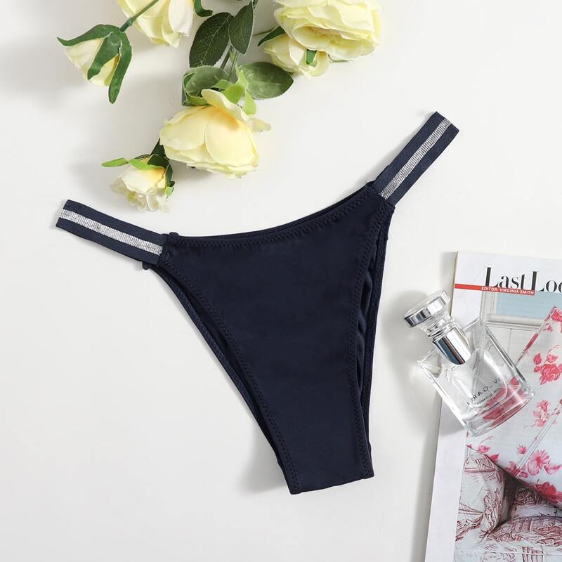 

Contrast Binding Panty, Navy blue