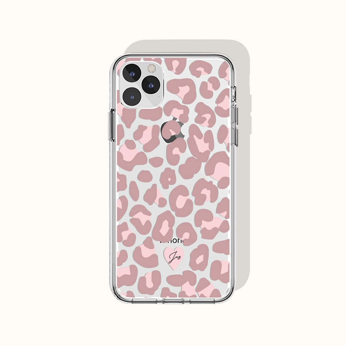 

Leopard Clear Phone Case, Pink