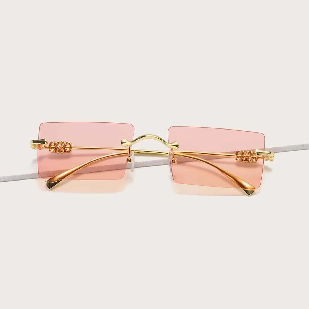 

Rectangle Rimless Sunglasses