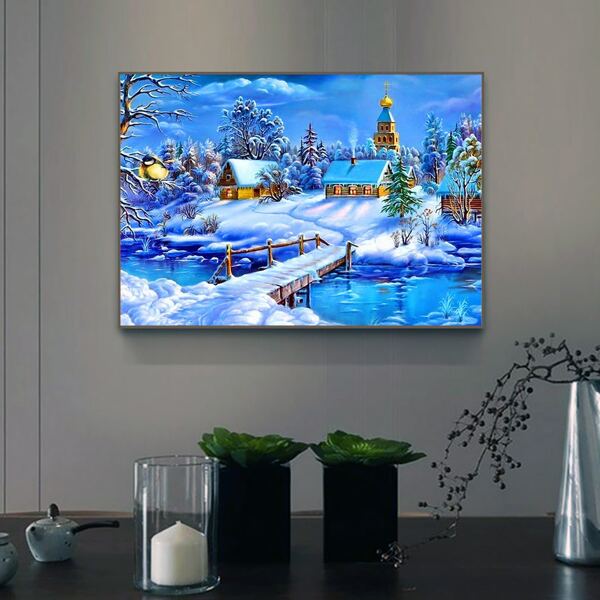 

House Pattern Diamond Painting Without Frame, Multicolor