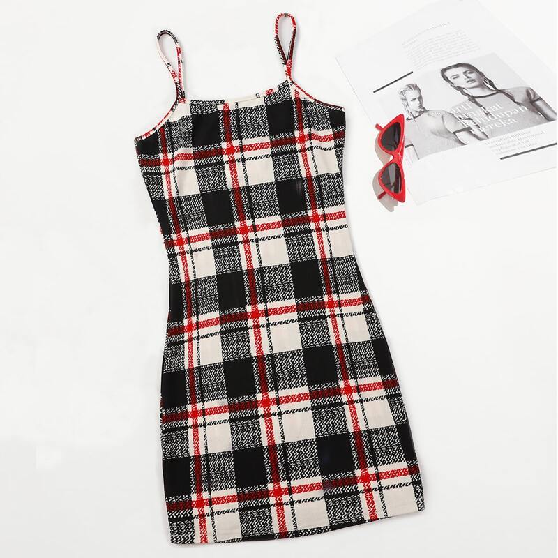 

Plaid Cami Dress, Multicolor