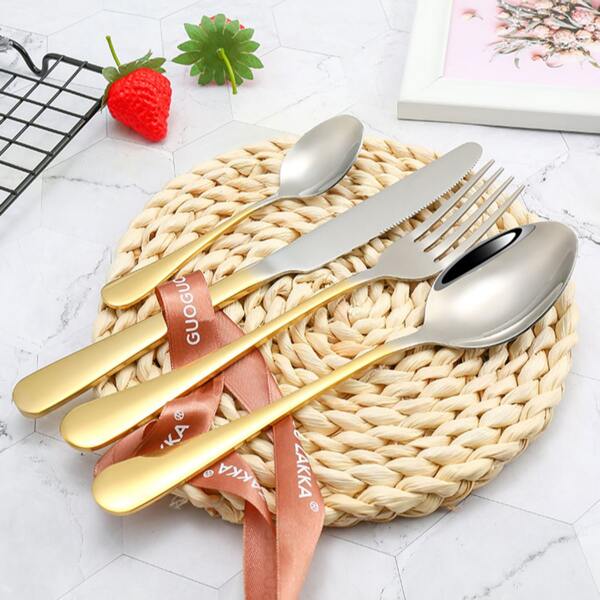 

4pcs Random Color Cutlery Set, Multicolor