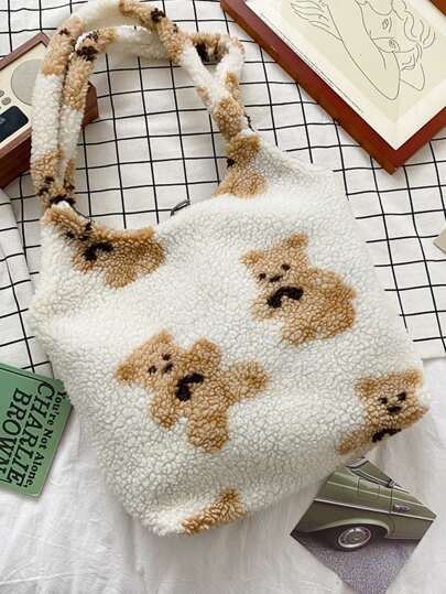Cartoon Bear Teddy Tote Bag